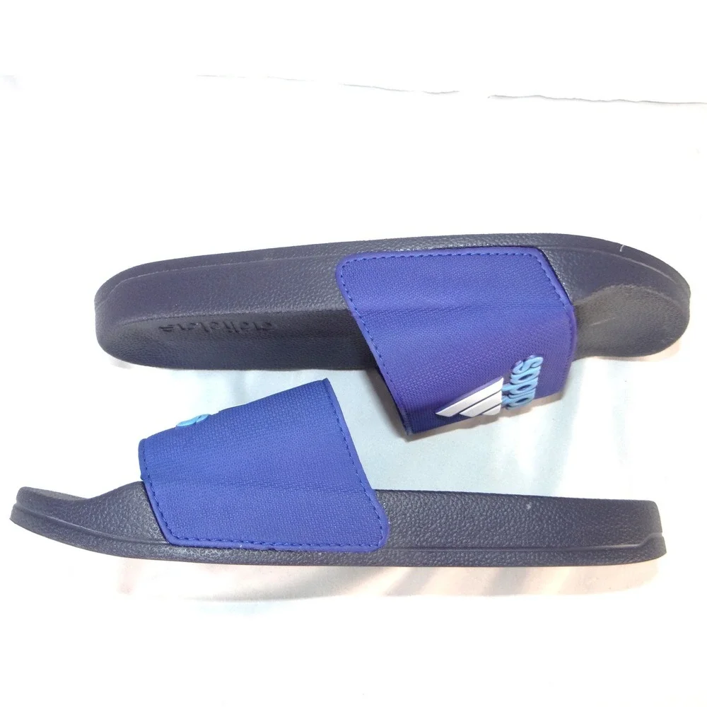 Adidas Adilette Shower Slides Blue Navy Kids Sandals Size 5‎